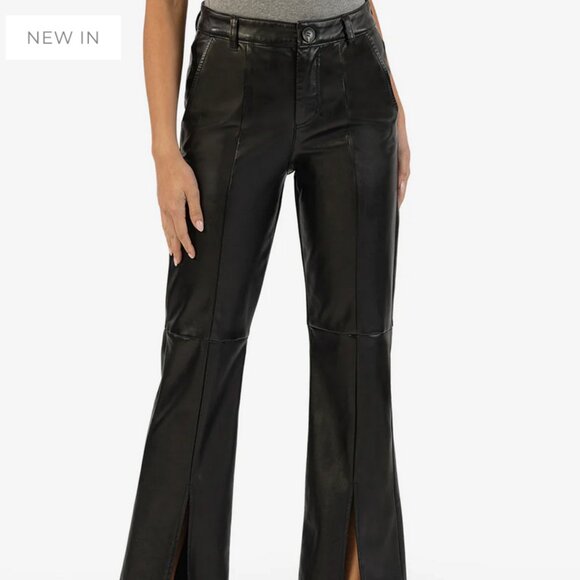Ellery Faux Leather Ankle Flare - KUT from the Kloth - Picture 1 of 2